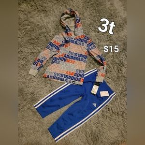 3t BOYS ADIDAS OUTFIT  NWT
